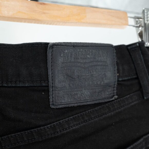 Levi's Men's 502 Taper Jeans Nightshine Black | w33 L30 - Picture 4 of 9